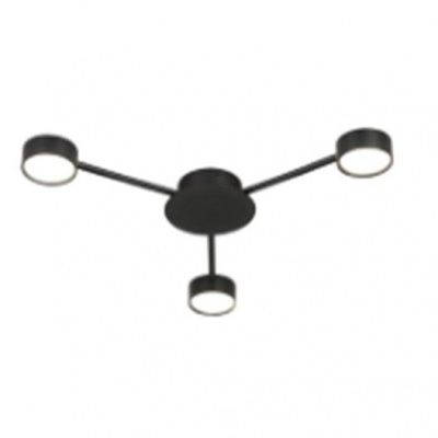 LED  lustra  3xGX53  Zibo  65cm , melna