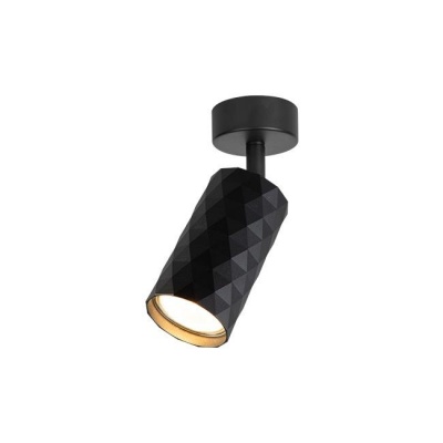 Sienas , griestu  lampa  1xGU10  LED  Glamour  regulējama , melna