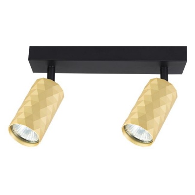 Sienas , griestu  lampa  2xGU10  LED  Glamour , melna+zelta