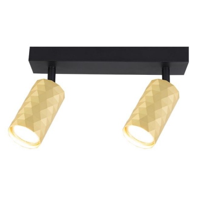 Sienas , griestu  lampa  2xGU10  LED  Glamour , melna+zelta