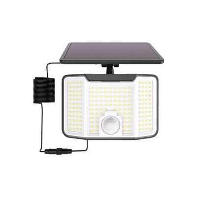 Saules  enerģijas  LED  prožektors  172xSMD  PIR  tālvadības ar  pulti