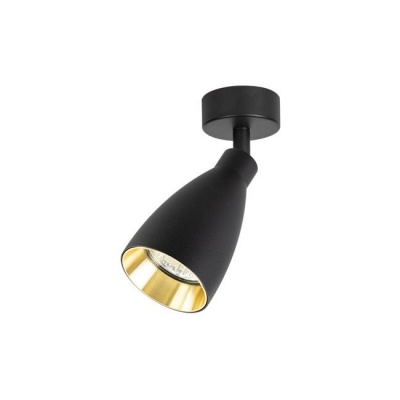 Sienas  lampa  1xGU10  LED  Helis  melna + zelta
