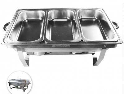 Herzberg  HG-8022-3: Nerūsējošā  tērauda  cepšanas  trauki - 3 gabali