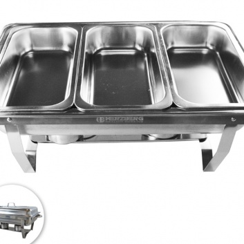 Herzberg  HG-8022-3: Nerūsējošā  tērauda  cepšanas  trauki - 3 gabali