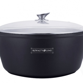 Royalty  Line  RL-BS40M: Lieta  katla  panna  ar  stikla  vāku - 40 cm