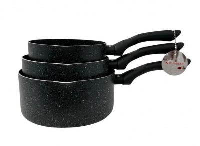 Rosenberg  RB-MP20M2: Ar  akmeni  pārklātu  pannu  komplekts - 16 cm, 18 cm, 20 cm