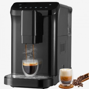 VEVOR  automātiskā  espresso  mašīna  ar  iebūvētu  dzirnaviņu  un  15 malšanas  līmeņiem