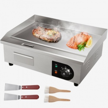 VEVOR  3000W  21" komerciālā  elektriskā  virtuves  panna  ar  plakanu  sildvirsmu