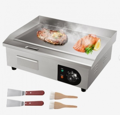 VEVOR  3000W  21" komerciālā  elektriskā  virtuves  panna  ar  plakanu  sildvirsmu