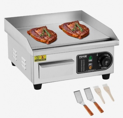 VEVOR  komerciālā  elektriskā  grila  panna  2000 W , galda  virsmas  grils  ar  plakanu  virsmu  122℉-572℉