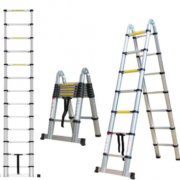 Herzberg  HG-5440: alumīnija  teleskopiskās  kāpnes , saliekamas - 4,4 m