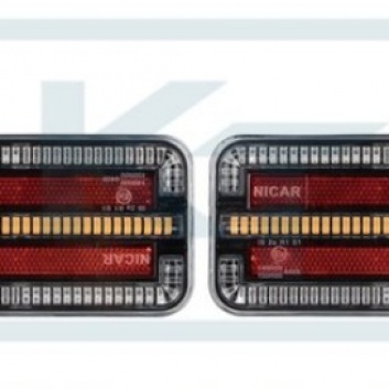 LED  aizmugurējie  kombinētie  lukturi  ar  dinamisko  pagrieziena  rādītāju , 3 funkcijas, 12–24 V — PĀRIS
