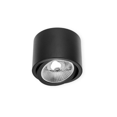 AR111  virsmas  montāžas  armatūra , apaļa , 139x100 , melna, regulējama