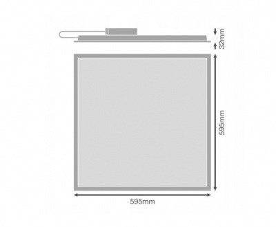 LEDVANCE  LED  panelis  VALUE  600x600 ; Jauda: 40W ; Gaismas plūsma : 3600lm ; Gaismas krāsa : 4000K neitrāli balta ; IP20  IK03