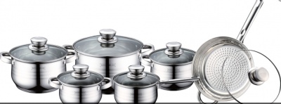 Royalty Line RL-1231 : 12 daļu  virtuves  piederumu  komplekts  ar  stikla  vāku