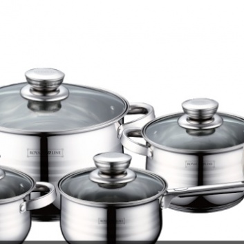 Royalty Line RL-1231 : 12 daļu  virtuves  piederumu  komplekts  ar  stikla  vāku