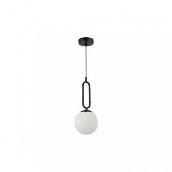 1xE27  Bali-15  piekaramā  lampa  15 cm  ar  dekoru , melna