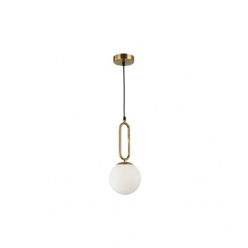 Bali-15  1xE27  piekaramā  lampa  15 cm  ar  dekoru , zelta  krāsā