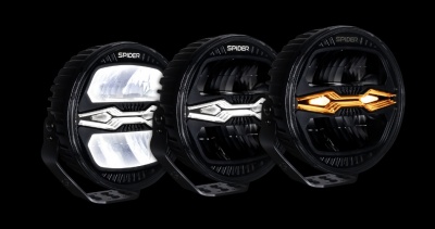 LED  tālo  gaismu  papildlukturis    X-SPIDER  NINJA , apaļš