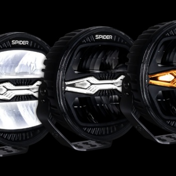 LED  tālo  gaismu  papildlukturis    X-SPIDER  NINJA , apaļš