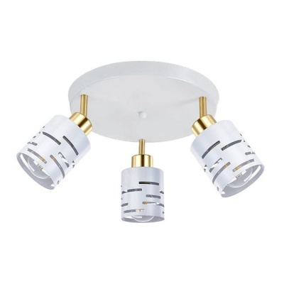 Sienas , griestu  lampa  3xE27  Elen grozāma  balta+zelta , apaļa