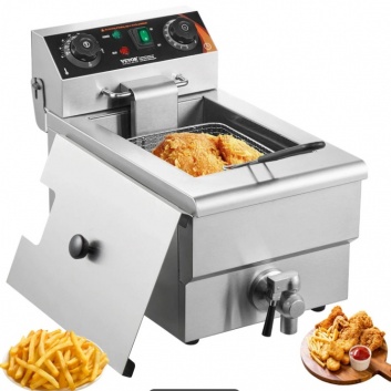 VEVOR  komerciālā  elektriskā  fritēšanas  ierīce, 3000 W , 9 l , nerūsējošā  tērauda , ​​200 °C