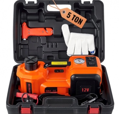 VEVOR  elektriskais  hidrauliskais  automašīnas  domkrats  5 tonnu , 12 V  ar  iebūvētu kompresoru