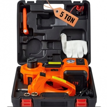 VEVOR  elektriskais  hidrauliskais  automašīnas  domkrats , 5 tonnu  12 V  ar  trieciena  uzgriežņu  atslēgu  un  kompresoru