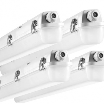VEVOR  4 gab.  1,2m  IP65 LED  lineārais  apgaismojums  60W , 7400LM , 5000K