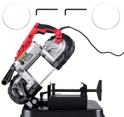VEVOR  pārnēsājamais  lentzāģis  metālam  ar  noņemamu  leģētā  tērauda  pamatni