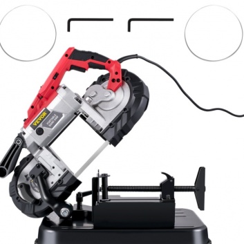 VEVOR  pārnēsājamais  lentzāģis  metālam  ar  noņemamu  leģētā  tērauda  pamatni