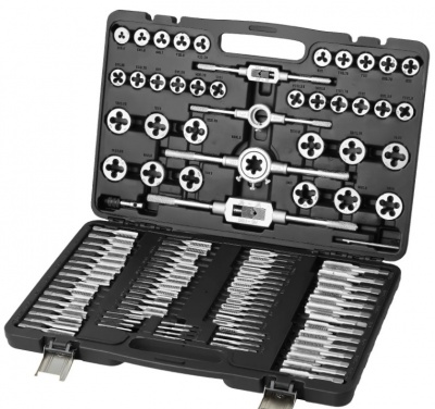 VEVOR  vītņgriežu  komplekts , 110 daļas  ar  metrisko  vītni  no  M2 līdz M18