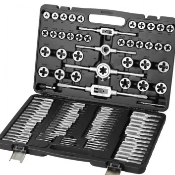 VEVOR  vītņgriežu  komplekts , 110 daļas  ar  metrisko  vītni  no  M2 līdz M18