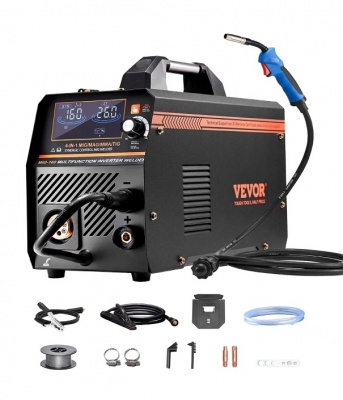VEVOR  MIG  metināšanas  iekārta, 160A  sinerģiska  MIG  metināšanas  iekārta , 4-in-1