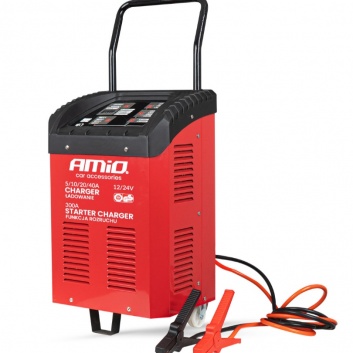 Akumulatora  lādētājs  ar  palaidēju , maks. 40A, 12V, 24V, palaišanas  strāva  300A-Amio 04500