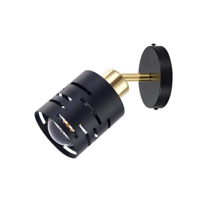 Sienas  lampa  1xE27  Elen  regulējama , melna+zelta