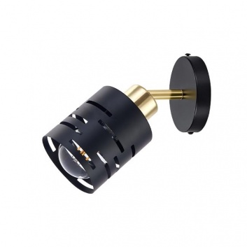 Sienas  lampa  1xE27  Elen  regulējama , melna+zelta