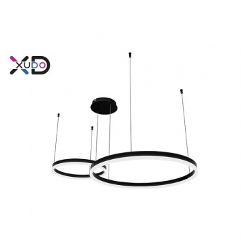 Mundo  LED  lustra  40/60 cm , 36W , melna , 3CCT , tālvadības pults