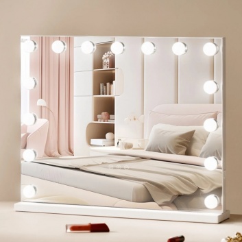 VEVOR  Makeup  spogulis  ar  apgaismojumu  un  USB , sienas stiprinājums , 58x46 cm