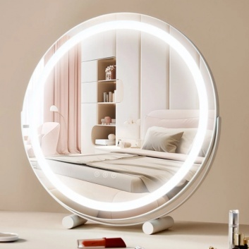 VEVOR  LED  Makeup  spogulis  ar  gaismām , 3 krāsu  apgaismojuma  režīmi , ar 5x palielinājumu