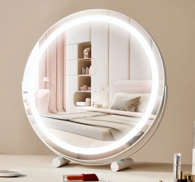 VEVOR  LED  Makeup  spogulis  ar  gaismām , 3 krāsu  apgaismojuma  režīmi , ar 5x palielinājumu
