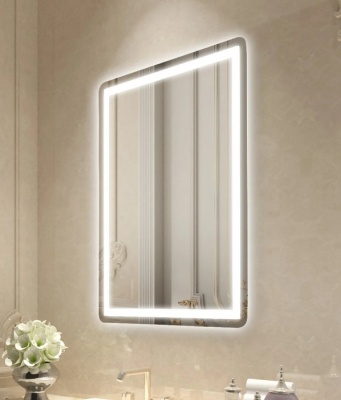 VEVOR  LED  vannas  istabas  spogulis , 60 x 80 cm  ar  priekšējo  un  aizmugurējo  apgaismojumu, pretsvīšanas  opcija