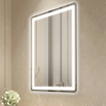 VEVOR  LED  vannas  istabas  spogulis , 60 x 80 cm  ar  priekšējo  un  aizmugurējo  apgaismojumu, pretsvīšanas  opcija