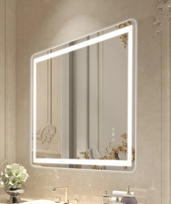 VEVOR  LED  vannas  istabas  spogulis , 70 x 100 cm  ar  priekšējo  un  aizmugurējo  apgaismojumu  un  pret aizsvīšanas  pārklājumu