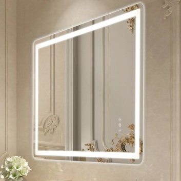 VEVOR  LED  vannas  istabas  spogulis , 70 x 100 cm  ar  priekšējo  un  aizmugurējo  apgaismojumu  un  pret aizsvīšanas  pārklājumu