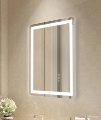 VEVOR  LED  vannas  istabas  spogulis , 50 x 70 cm  ar  priekšējo  un  aizmugurējo  apgaismojumu  un  pret  aizsvīšanas  pārklājumu