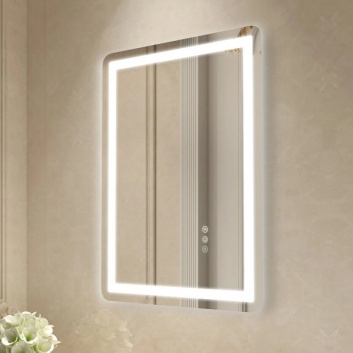VEVOR  LED  vannas  istabas  spogulis , 50 x 70 cm  ar  priekšējo  un  aizmugurējo  apgaismojumu  un  pret  aizsvīšanas  pārklājumu