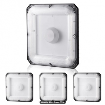VEVOR  4 LED  nojumju  gaismekļi , 80 W, 8800 LM  , 5000 K  dienasgaisma , komerciāli  rūpnieciski