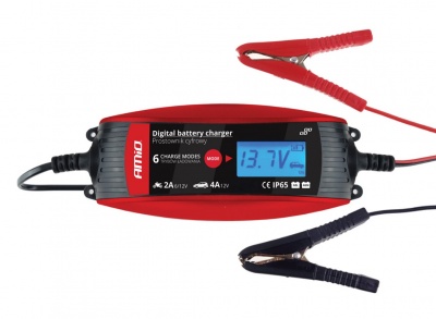AMiO 02088  akumulatora  digitālais  lādētājs  6V/12V - 2A/4A - DVL  DBC-4A