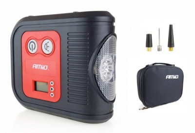 Automašīnas  gaisa  kompresors  ar  digitālo  spiediena  mērītāju  un  LED  apgaismojumu  12V , Acomp-10  Amio 02380